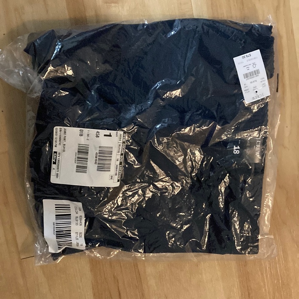 Jcrew jamie pants polyester blue new in bag never worn